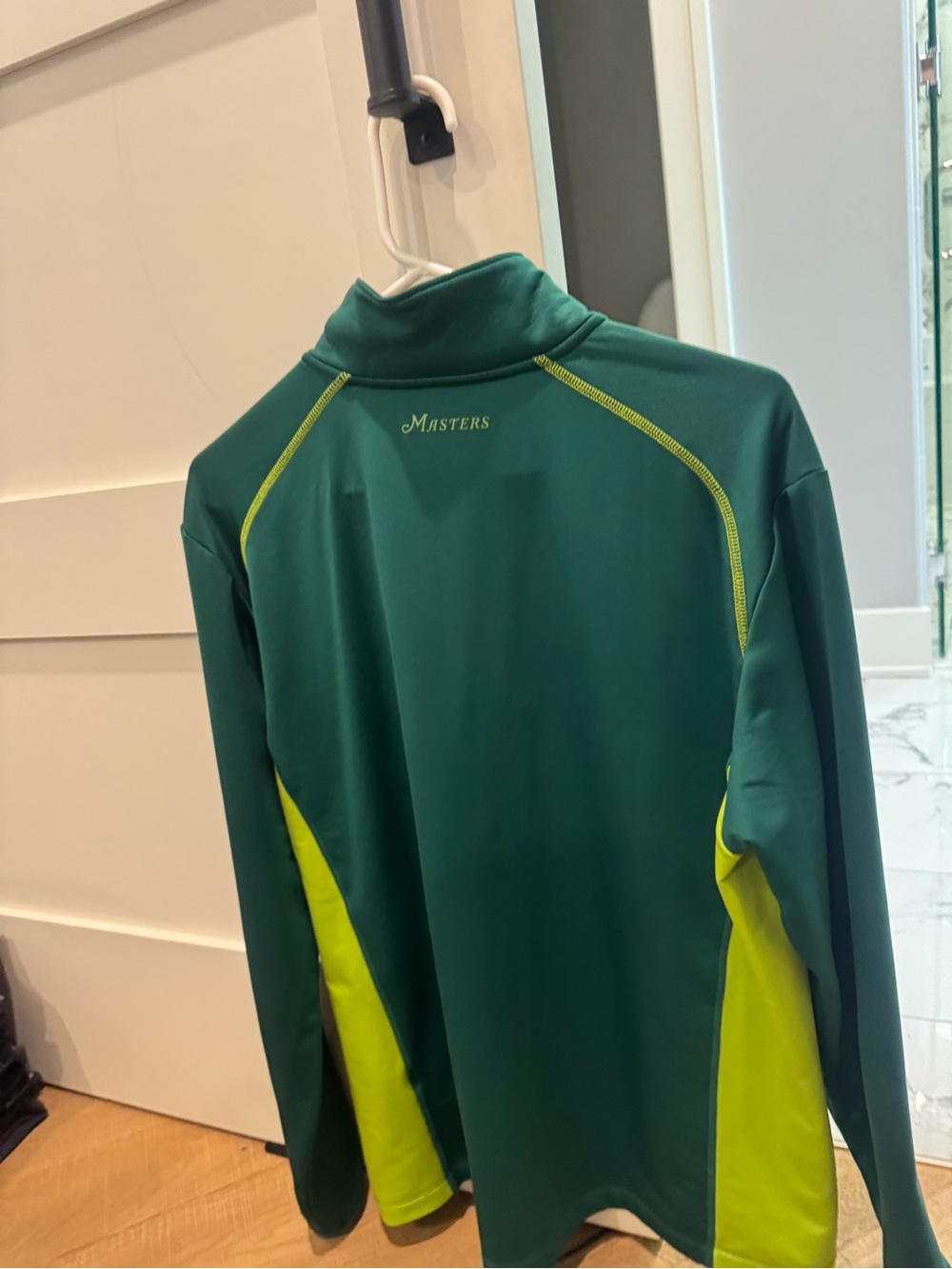 Masters Men’s Dark Green & Lime Quarter-Zip size L - Picture 4 of 4